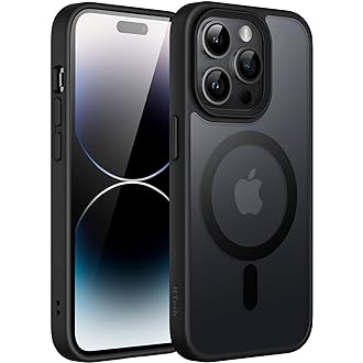 JETech Magnetic Case for iPhone 14 Pro Max 6.7-Inch Compatible with MagSafe, Translucent Matte Back Slim Shockproof Phone Cov