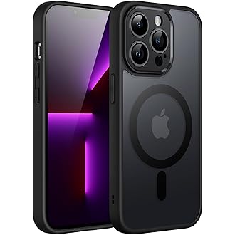 JETech Magnetic Case for iPhone 13 Pro 6.1-Inch, Compatible with MagSafe, Translucent Matte Back Camera Lens Full Protection 