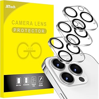 JETech Camera Lens Protector for iPhone 14 Pro 6.1-Inch and iPhone 14 Pro Max 6.7-Inch, 9H Tempered Glass, Anti-Scratch, Case
