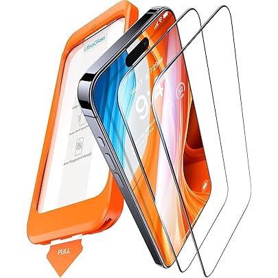 TORRAS Diamond Shield for iPhone 14 Pro Max Screen Protector [Military-Grade Protection] 9H+ Shatterproof Tempered Glass [Durable] [Anti-Fingerprint] for iPhone 14 Promax, 6.7 Inch-2 Pack