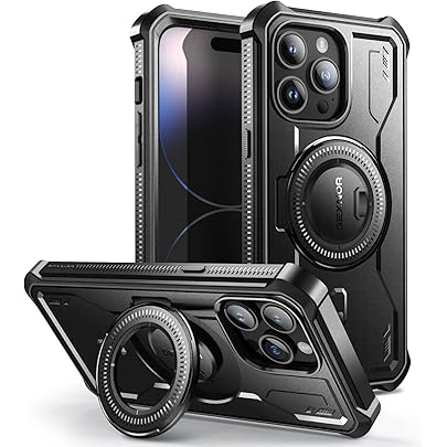 Dexnor for iPhone 14 Pro Max Case Compatible for MagSafe[Built in Screen Protector and Kickstand]，Heavy Duty Military Grade Protection Shockproof Protective Cover for iPhone 14 Pro Max - Black
