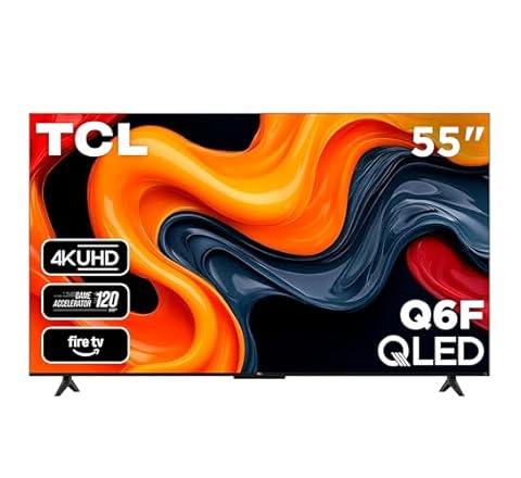 TCL 55-Inch Q6 QLED 4K UHD Smart TV with Fire TV (55Q651F, 2025 Model) Dolby Vision, HDR PRO+, Dolby Atmos, Alexa Built-in …