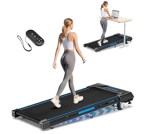 Walking Pad with 9% Incline, FOUSAE 3 in 1 6.2 MPH Treadmill for Home with Double Frame 330 LB Weight Capacity, 2.5 HP Unde…