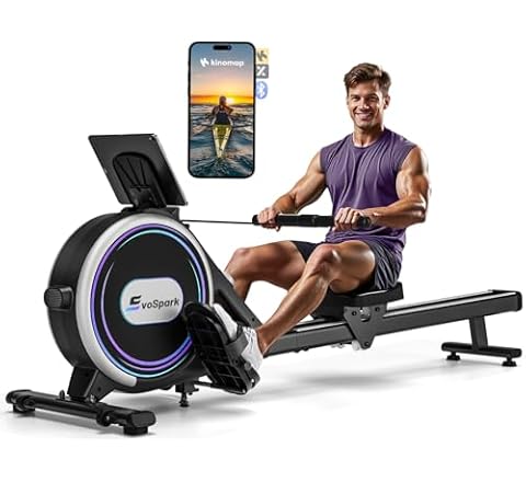 EvoSpark Rowing Machine, Magnetic Rowing Machines for Home Use with App Supported, 16/32 Levels Resistance Row Machine, 350…