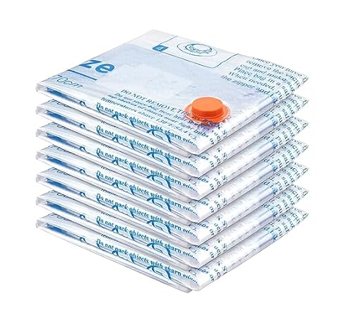Vacuum Storage Bags 7 Jumbo, Space Saver Sealer Bags,Plastic Packaging Bags,Compression Bags for Clothes, Pillows, Comforte…