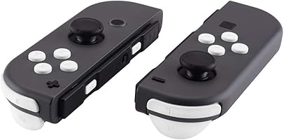 eXtremeRate White Replacement ABXY Direction Keys SR SL L R ZR ZL Trigger Buttons Springs, Full Set Buttons Repair Kits...