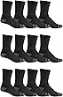Fruit of the Loom mens Dual Defense Crew Socks 12 PairCasual Sock