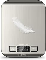 CROWNFUL Food Scale, 11lb Digital Kitchen Scales Weight Ounces and Grams for Cooking and Baking, 6 Units with Tare...