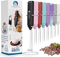 Powerful Milk Frother Handheld Foam Maker, Mini Whisk Drink Mixer for Coffee, Cappuccino, Latte, Matcha, Hot Chocolate,...