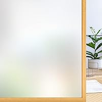 rabbitgoo Window Films for Privacy, Static Cling Frosted Glass Sticker, Non-Adhesive Privacy Film Sun Blocking Window...