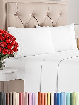 Queen Size 4 Piece Sheet Set - Comfy Breathable & Cooling Sheets - Hotel Luxury Bed Sheets for Women & Men - Deep...