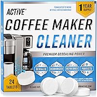Coffee Machine Cleaner Descaler Tablets - 24 Count, Compatible With Nespresso, Keurig, Ninja, Delonghi, Miele, Coffee...