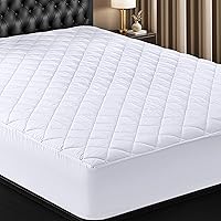 Utopia Bedding Quilted Fitted Mattress Pad, Queen Size, Elastic Fitted Mattress Topper Protector and Cover Stretches up...