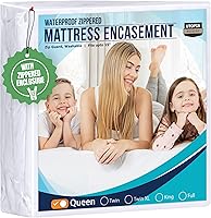 Utopia Bedding Zippered Mattress Encasement Queen - 100% Waterproof and Bed Bug Proof Mattress Protector - Absorbent,...